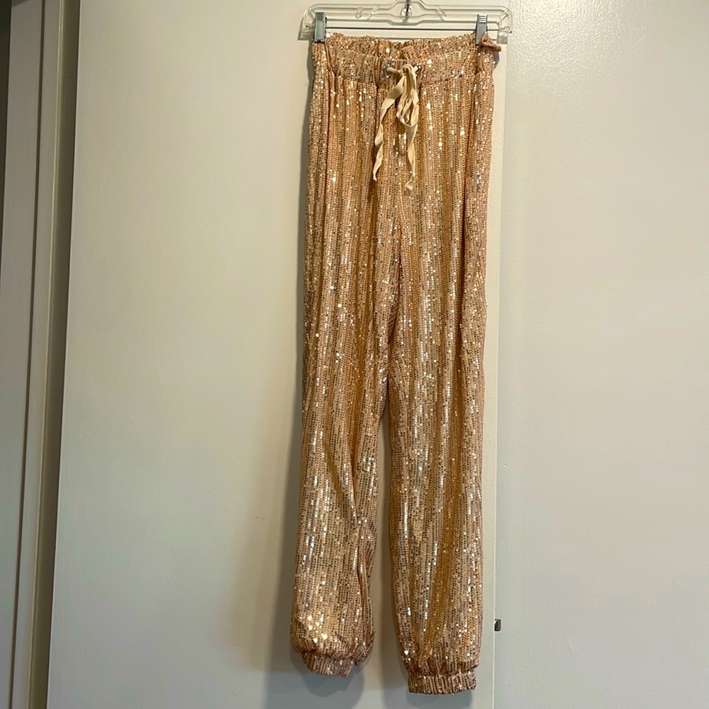 Sequined Jogger Pants SzMed